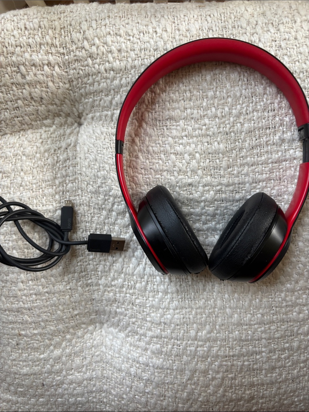 Beats by Dre Over-Ear Headphones in Red and Black